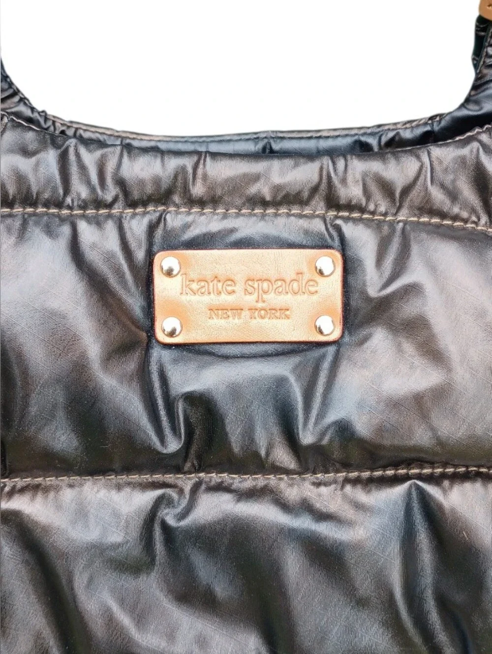 Kate Spade New York Charlie Snow Mass Quilted Puffer Shoulder Bag Bronze Leather